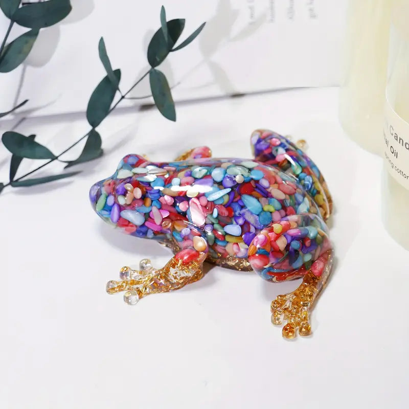 Frostone – Crystal Frog Sculpture for Home Decoration