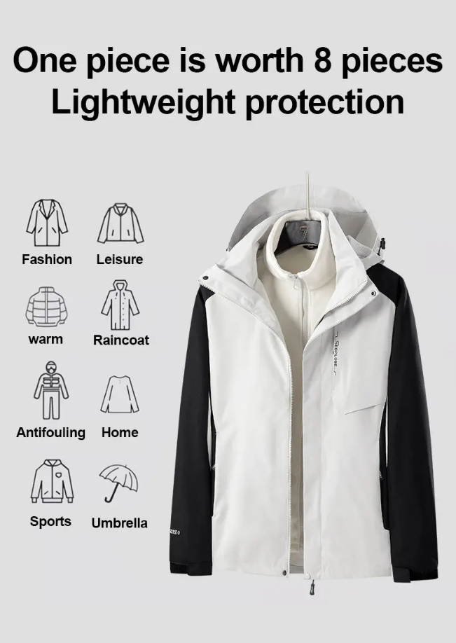 Franco™ | 3 in 1 Waterproof Detachable Hood Jacket