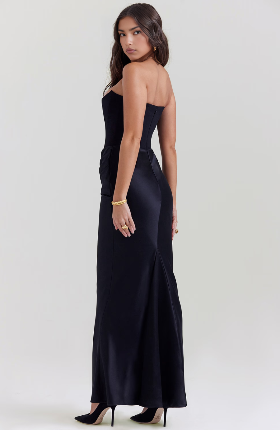 LYRA | DRAPED SATIN GOWN