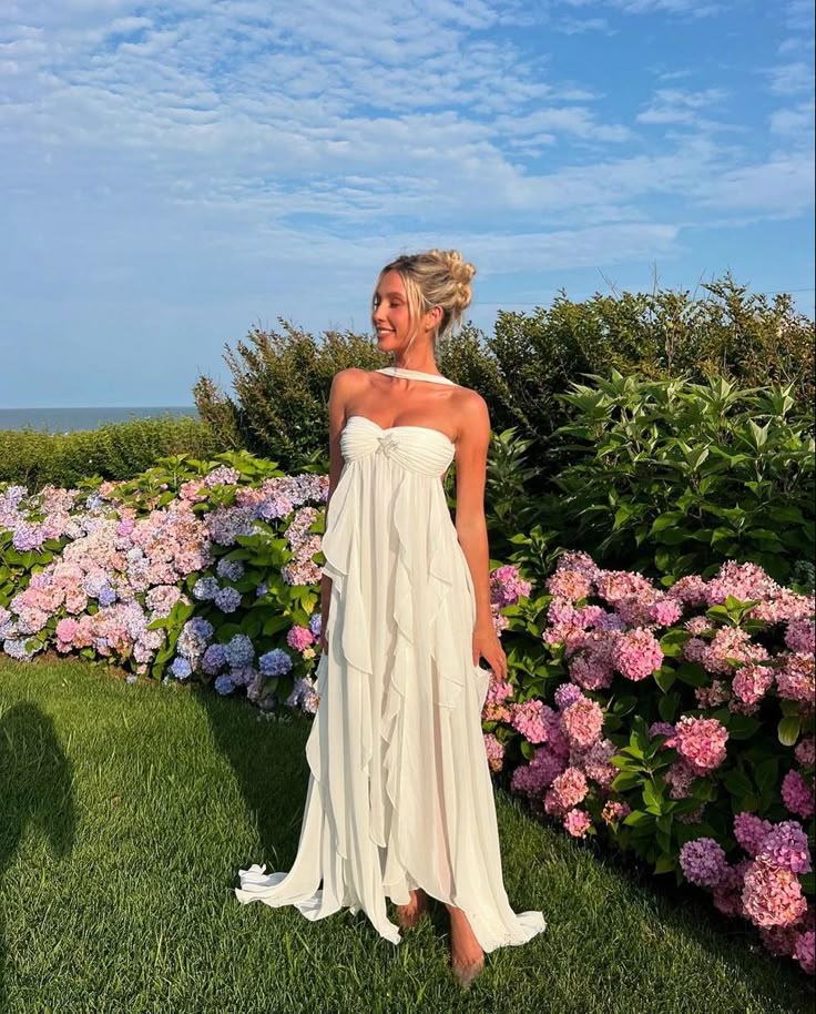 Selene | Ruffle Strapless Maxi Dress