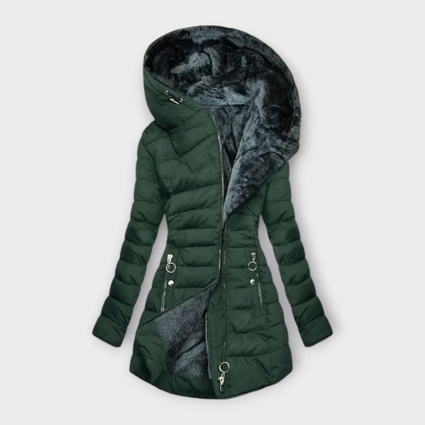 KORI™ | WARM LADIES' COAT WITH LUXURY FUR LINING