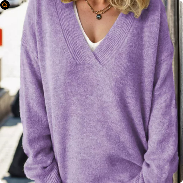 Monika - V-Ausschnitt Cashmere Pullover