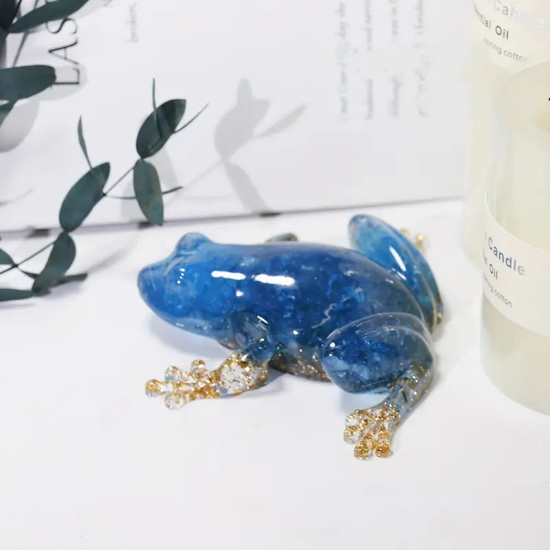 Frostone – Crystal Frog Sculpture for Home Decoration