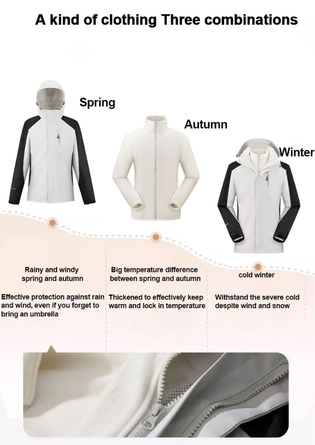 Franco™ | 3 in 1 Waterproof Detachable Hood Jacket