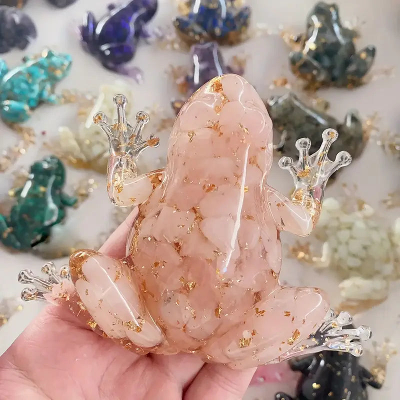 Frostone – Crystal Frog Sculpture for Home Decoration