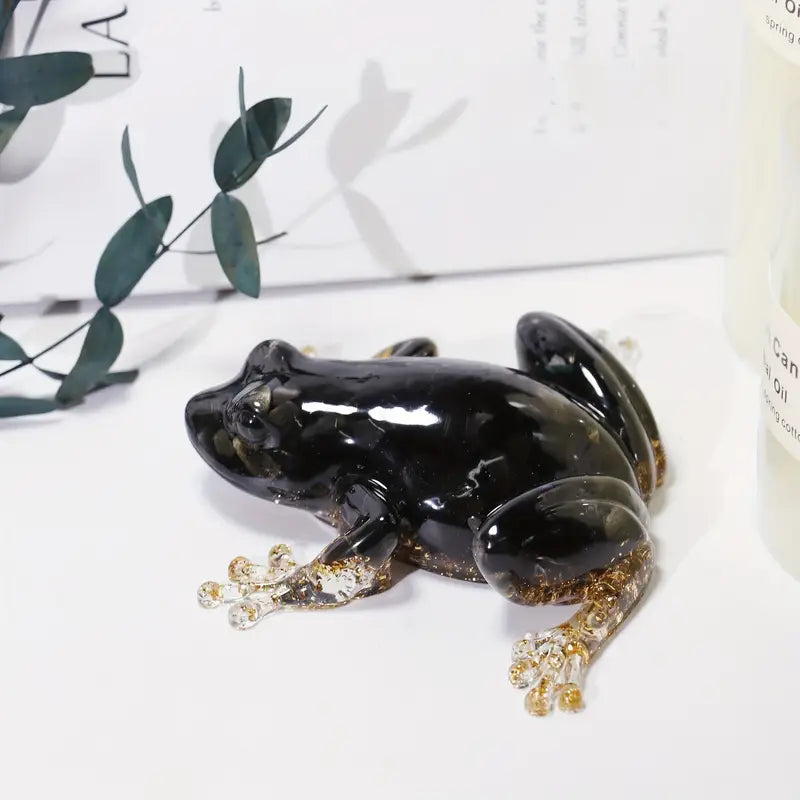 Frostone – Crystal Frog Sculpture for Home Decoration