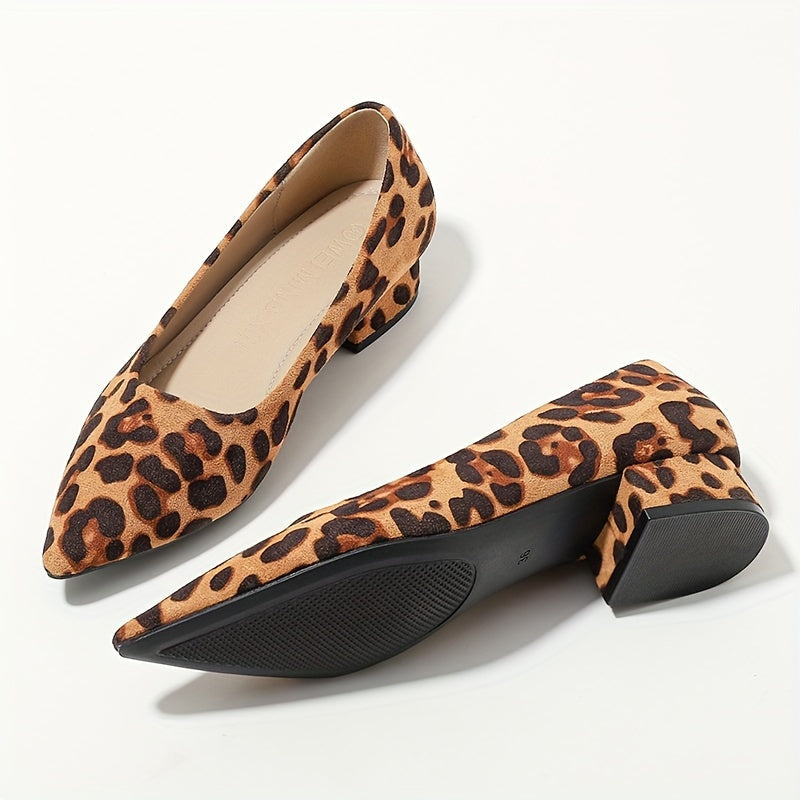Leopard Print Pointed-Toe Heels