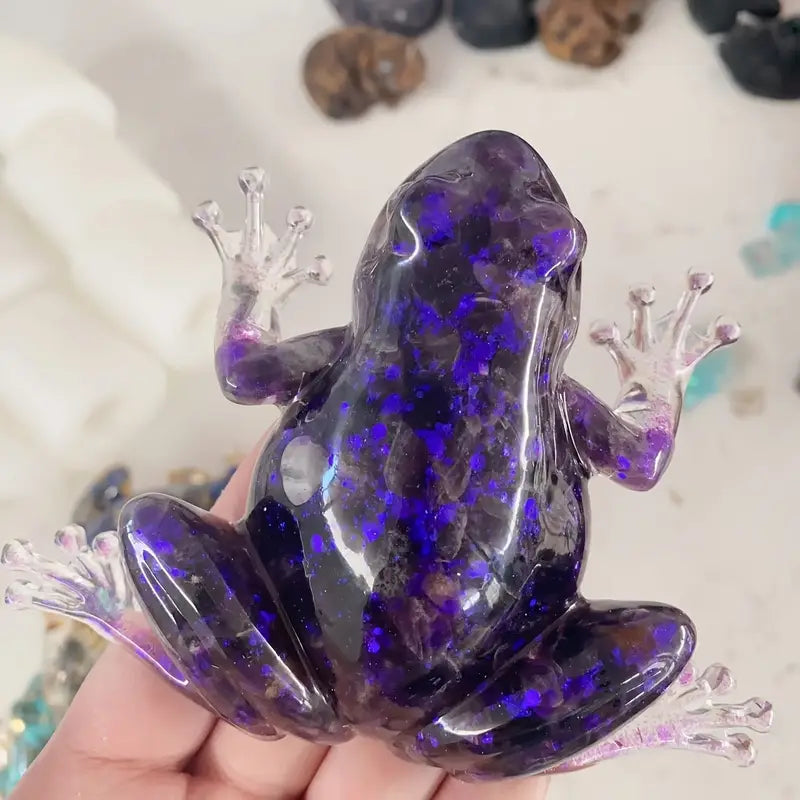 Frostone – Crystal Frog Sculpture for Home Decoration