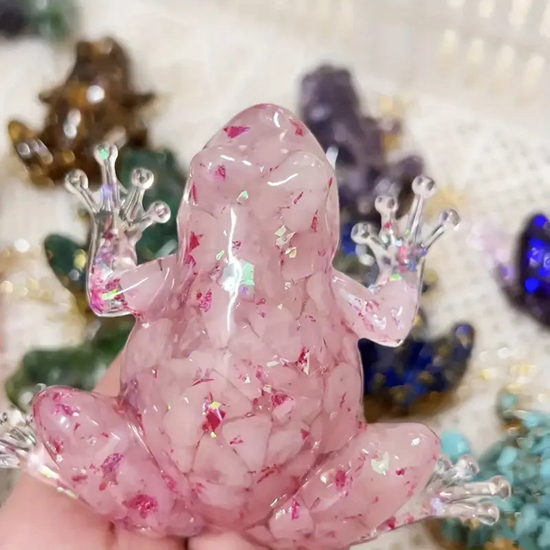 Frostone – Crystal Frog Sculpture for Home Decoration