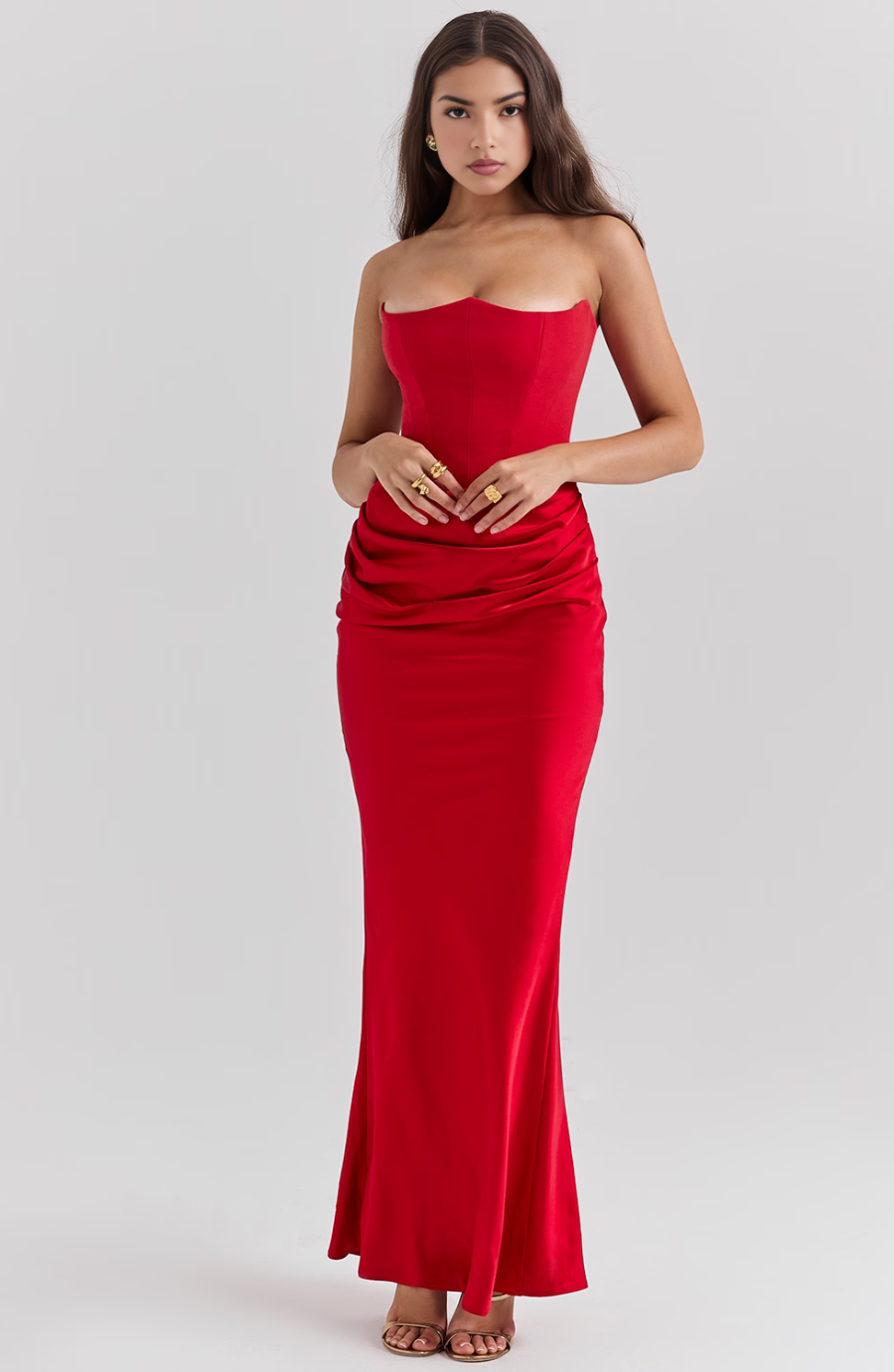 LYRA | DRAPED SATIN GOWN