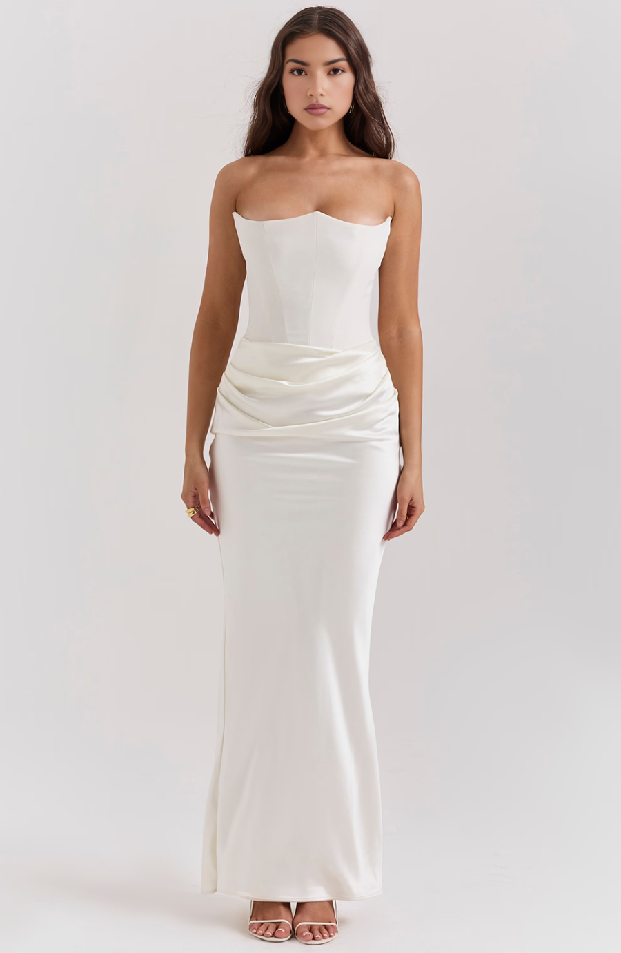 LYRA | DRAPED SATIN GOWN