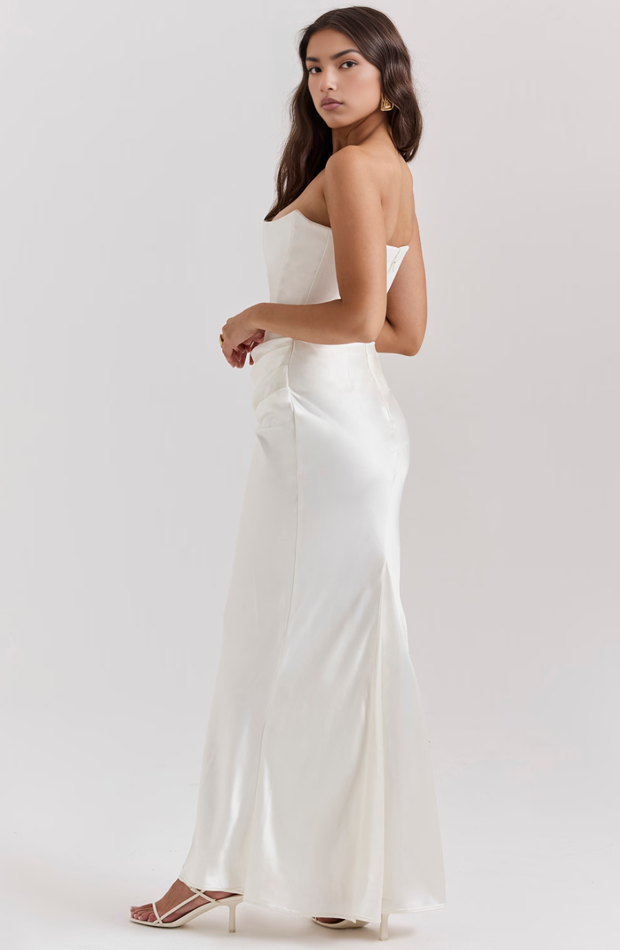 LYRA | DRAPED SATIN GOWN