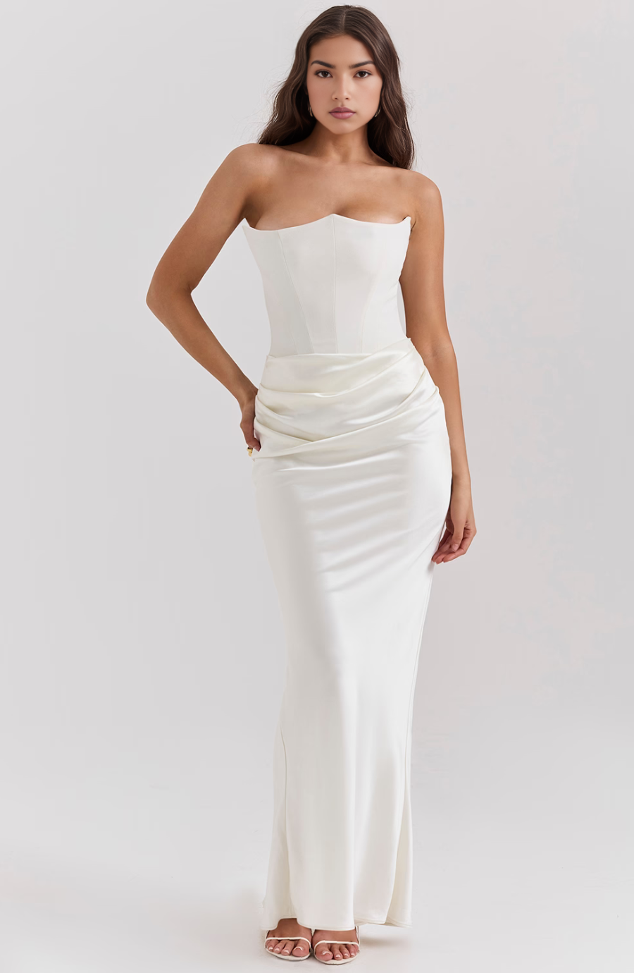 LYRA | DRAPED SATIN GOWN