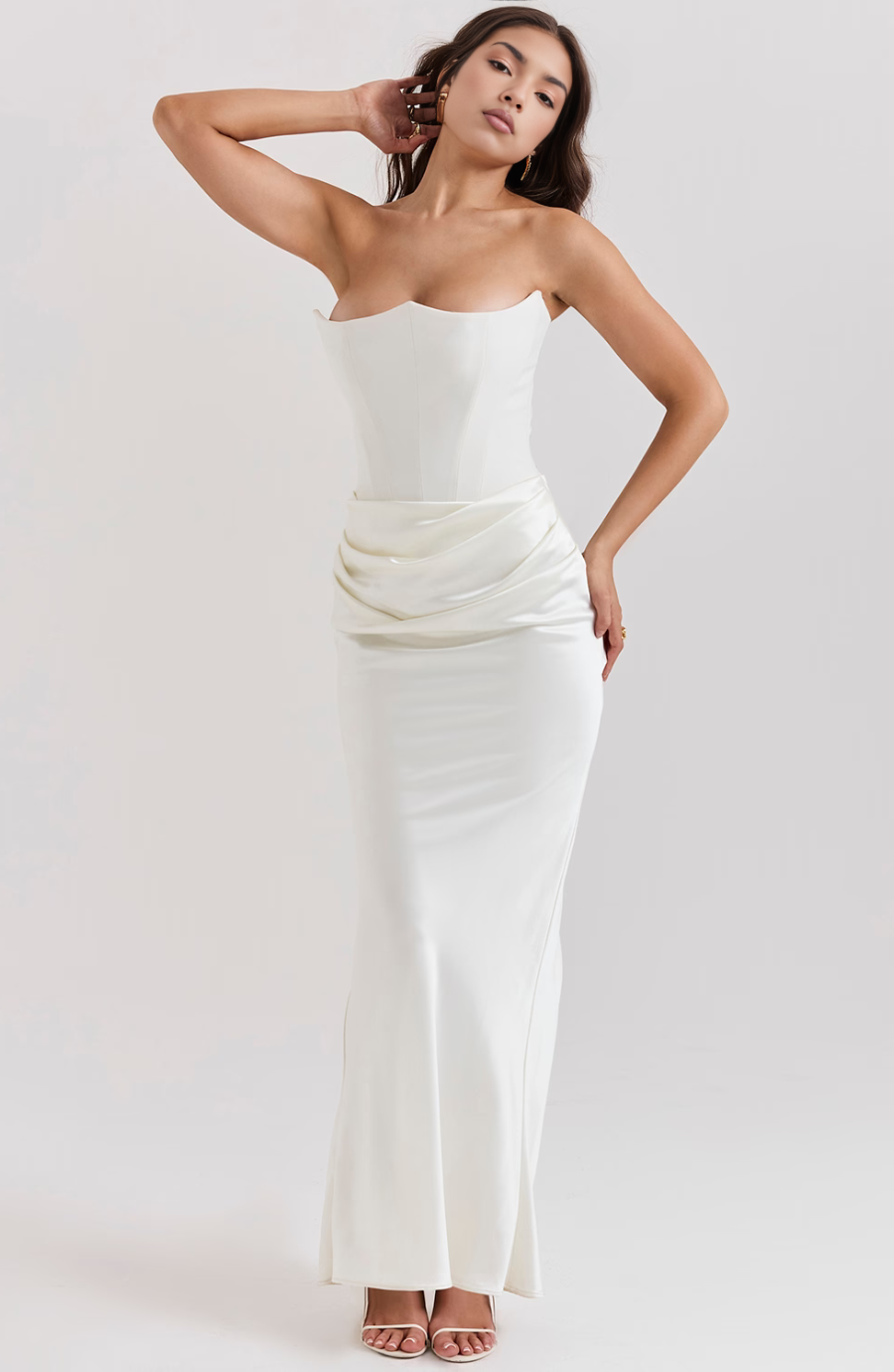 LYRA | DRAPED SATIN GOWN
