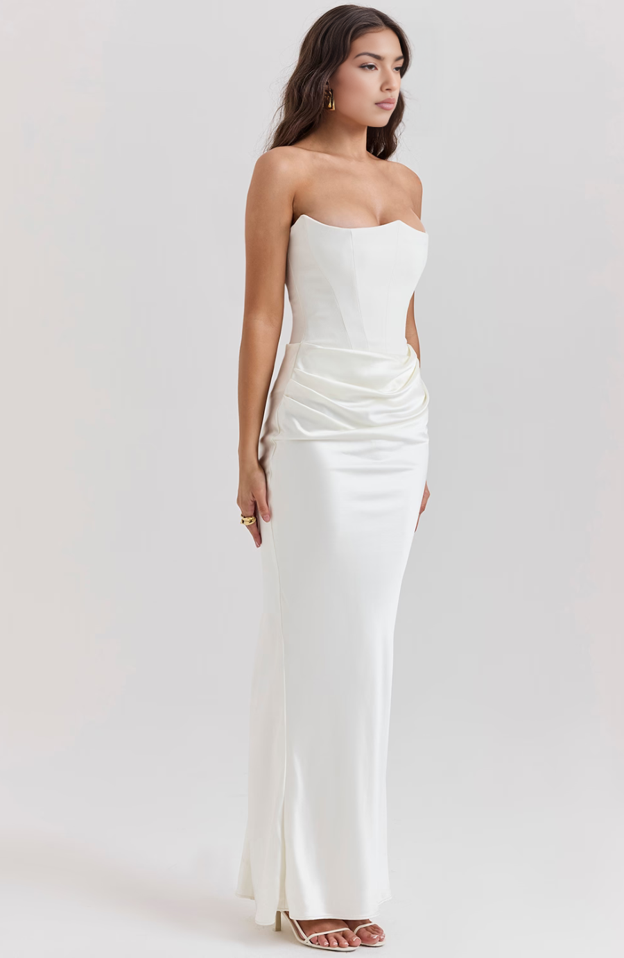 LYRA | DRAPED SATIN GOWN
