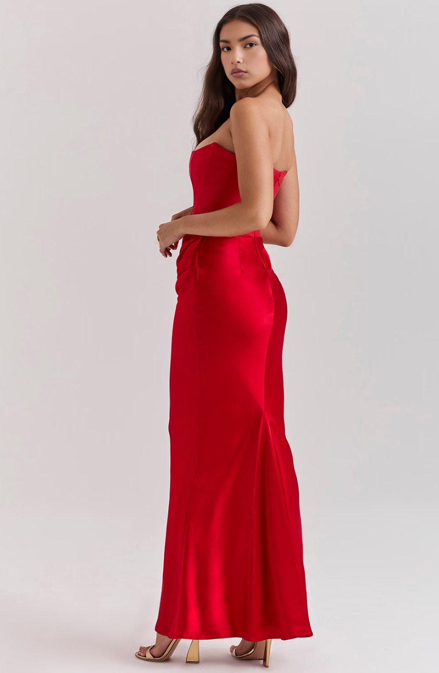 LYRA | DRAPED SATIN GOWN
