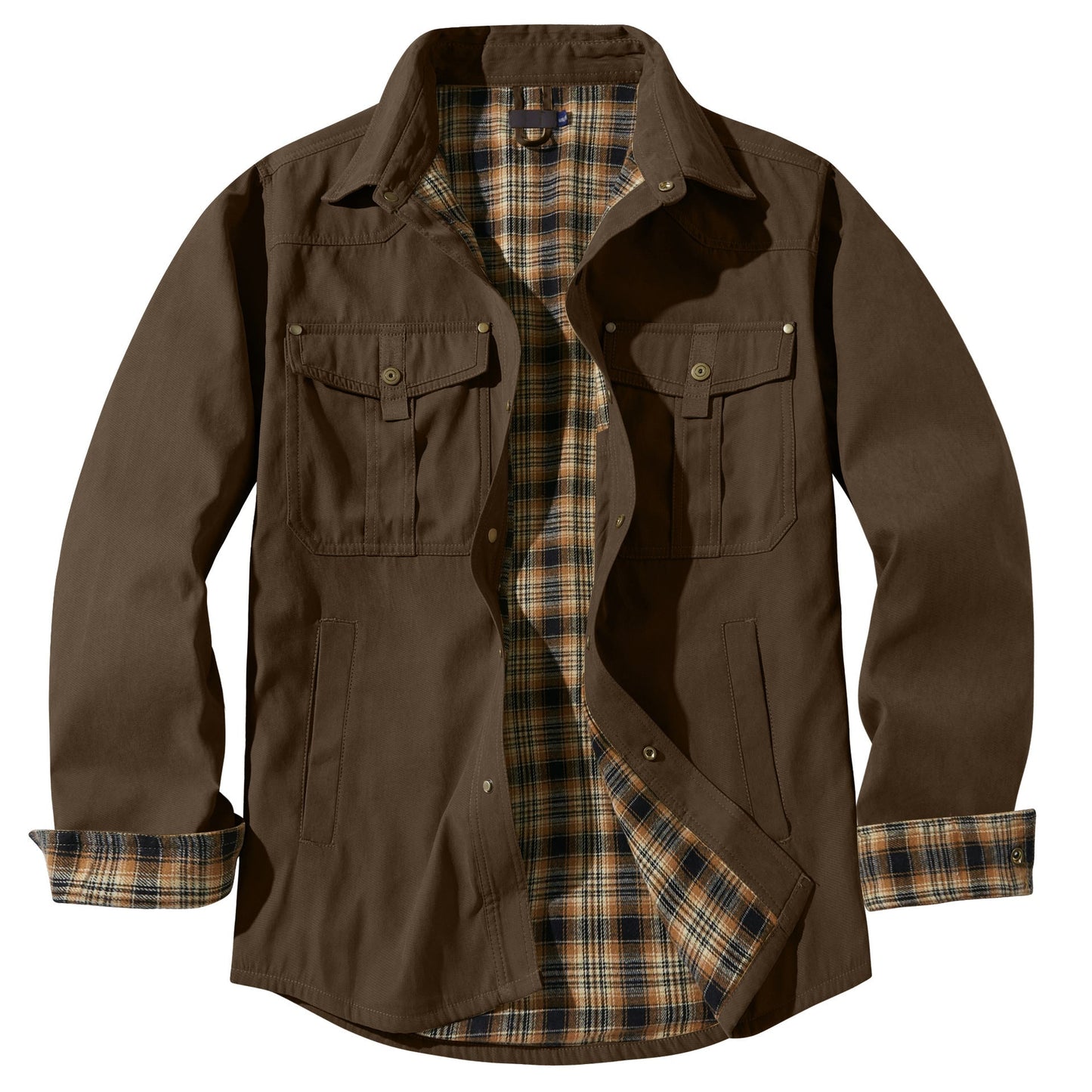 Daedalus™ | Solid Color Retro Style Flannel Jacket