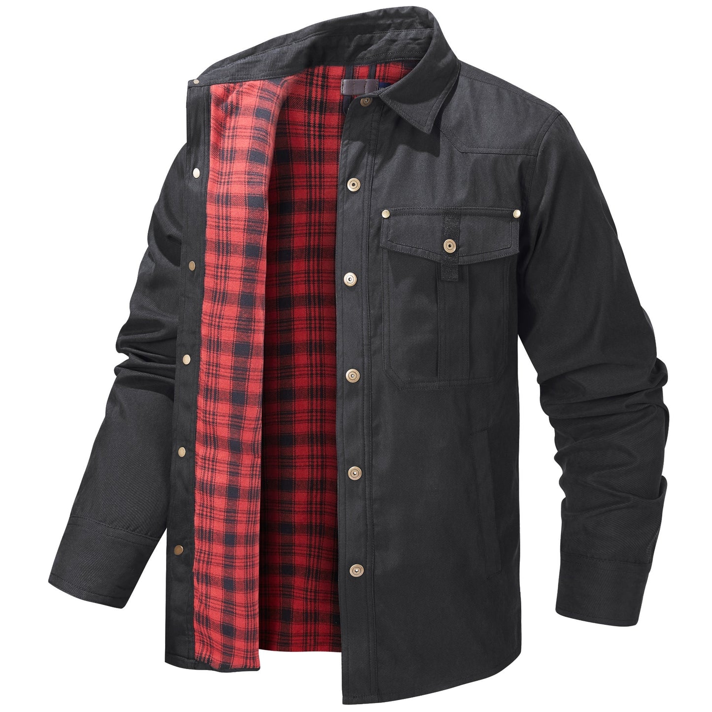 Daedalus™ | Solid Color Retro Style Flannel Jacket