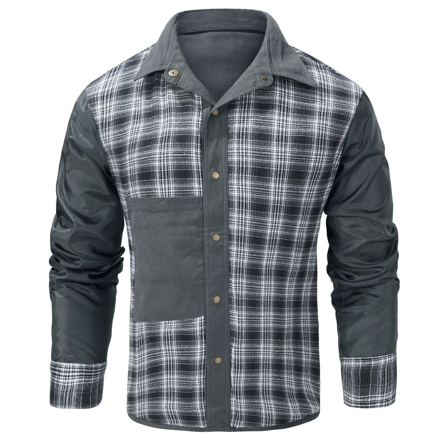 Daedalus™ | Solid Color Retro Style Flannel Jacket