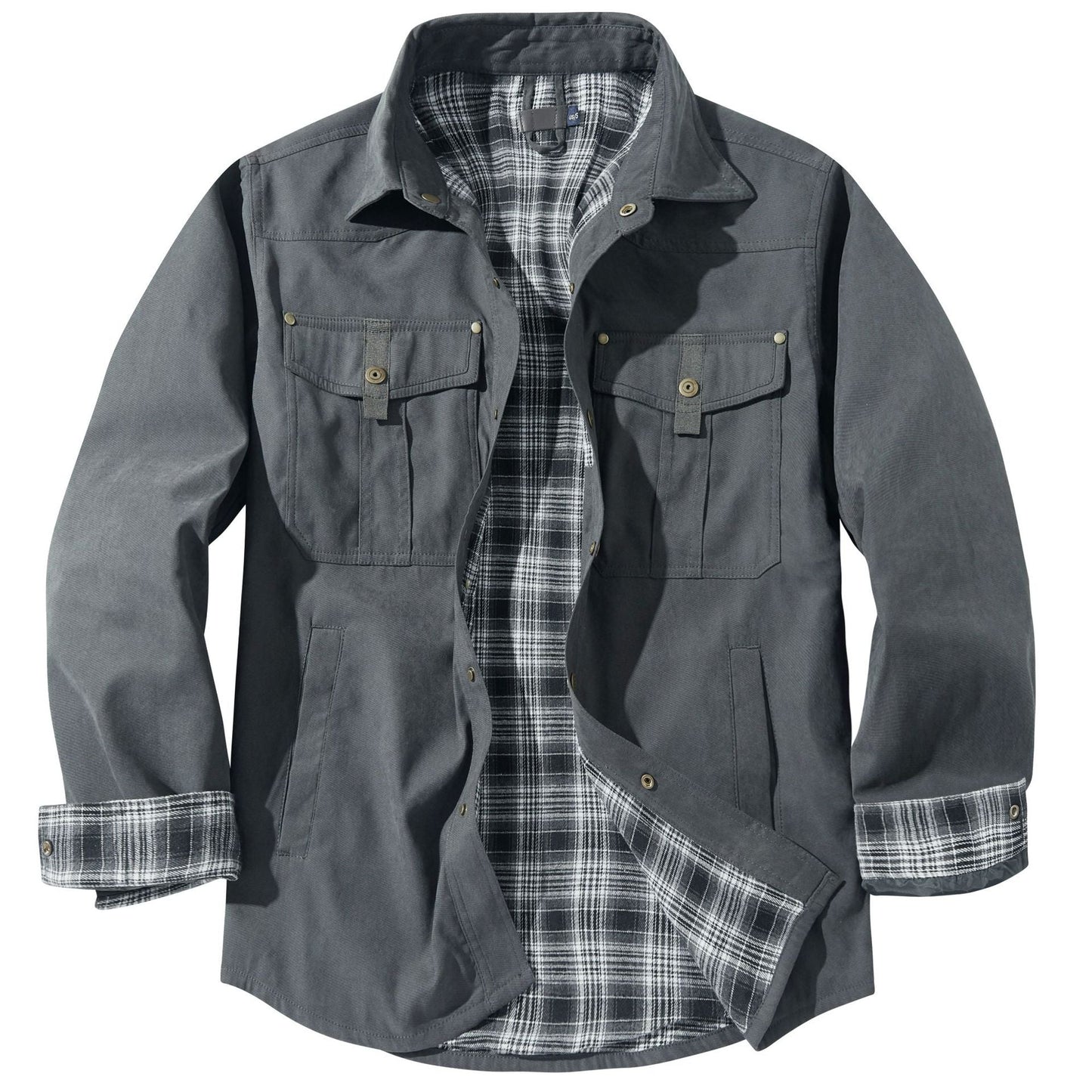 Daedalus™ | Solid Color Retro Style Flannel Jacket