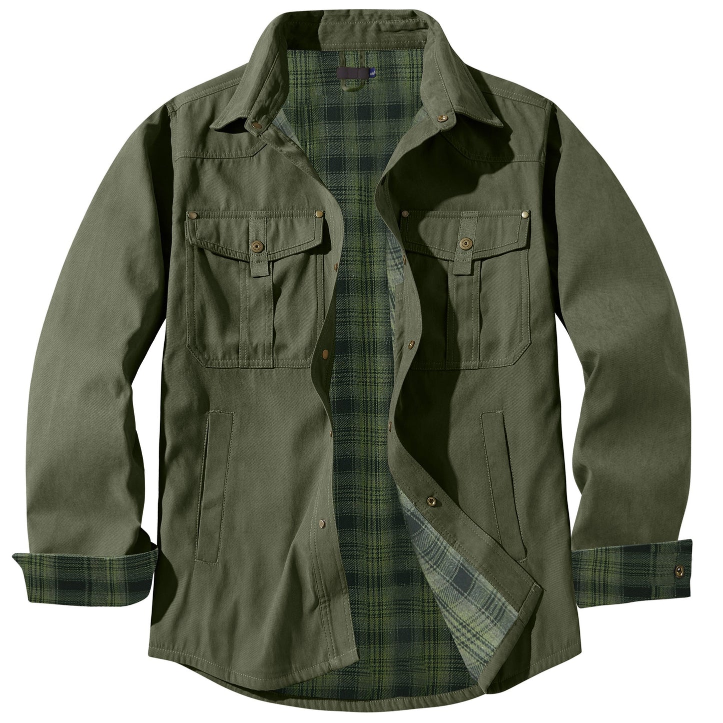 Daedalus™ | Solid Color Retro Style Flannel Jacket