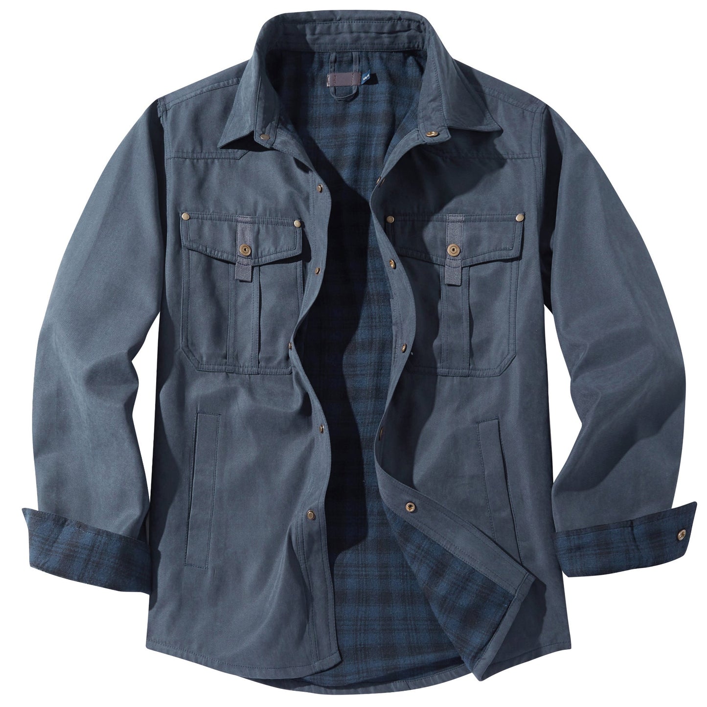 Daedalus™ | Solid Color Retro Style Flannel Jacket
