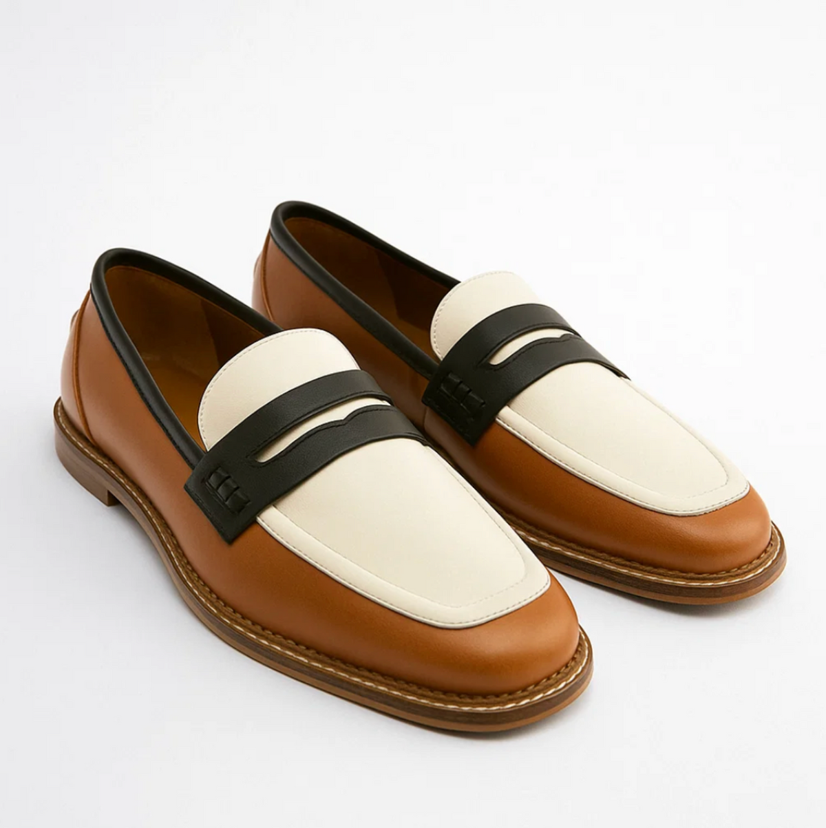 Faius™ | Black Loafers with Vibrant Accents