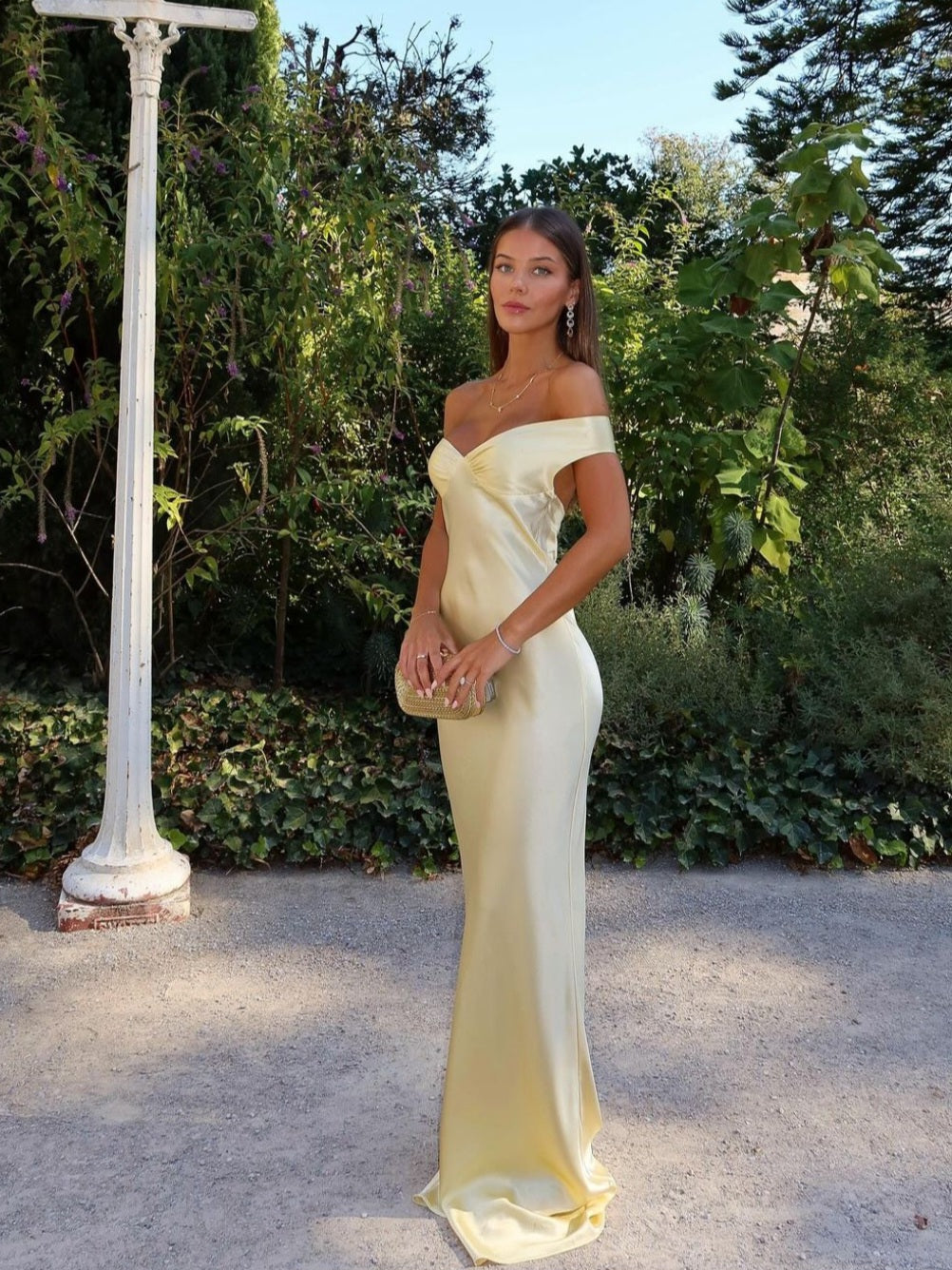 Elara | Satin Backless Maxi Dress