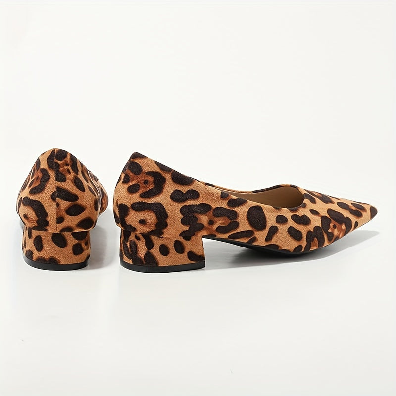 Leopard Print Pointed-Toe Heels