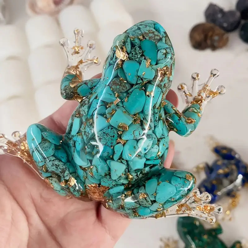 Frostone – Crystal Frog Sculpture for Home Decoration