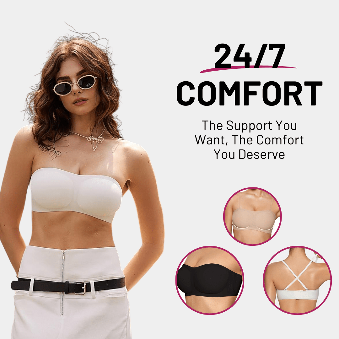 Convertible Wireless Push-Up Bra | Strapless & Adjustable