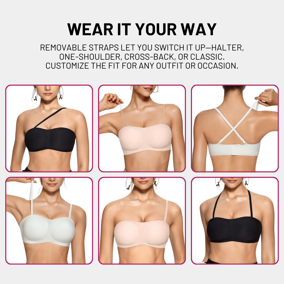 Convertible Wireless Push-Up Bra | Strapless & Adjustable
