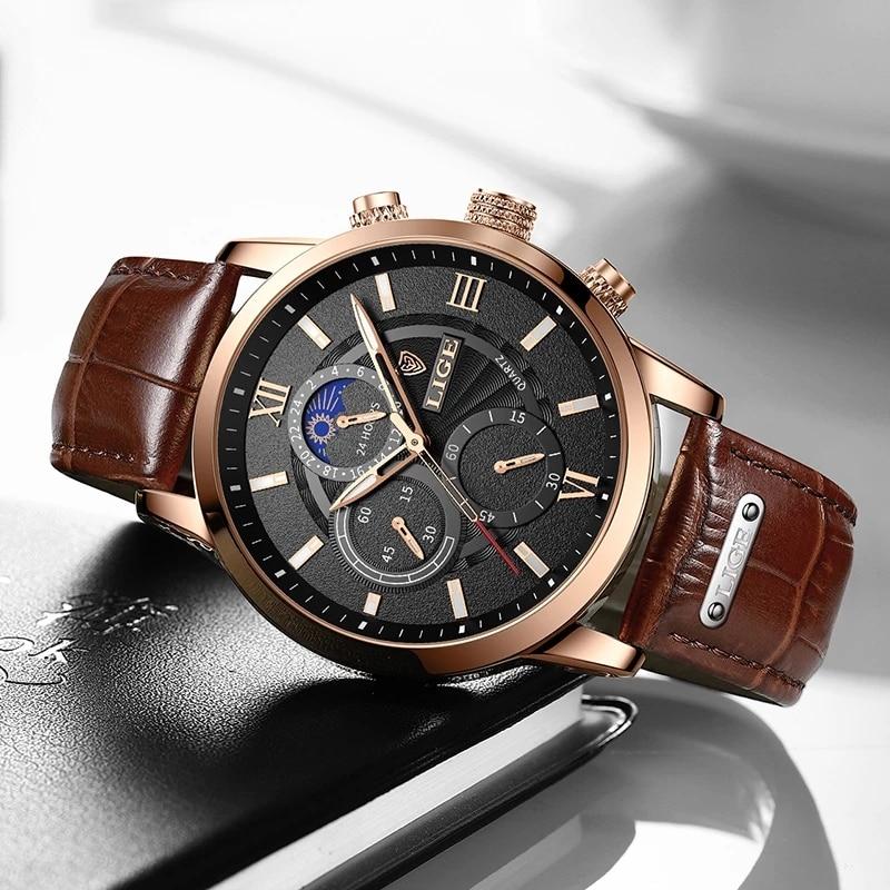 Klassische Lederarmband Uhr