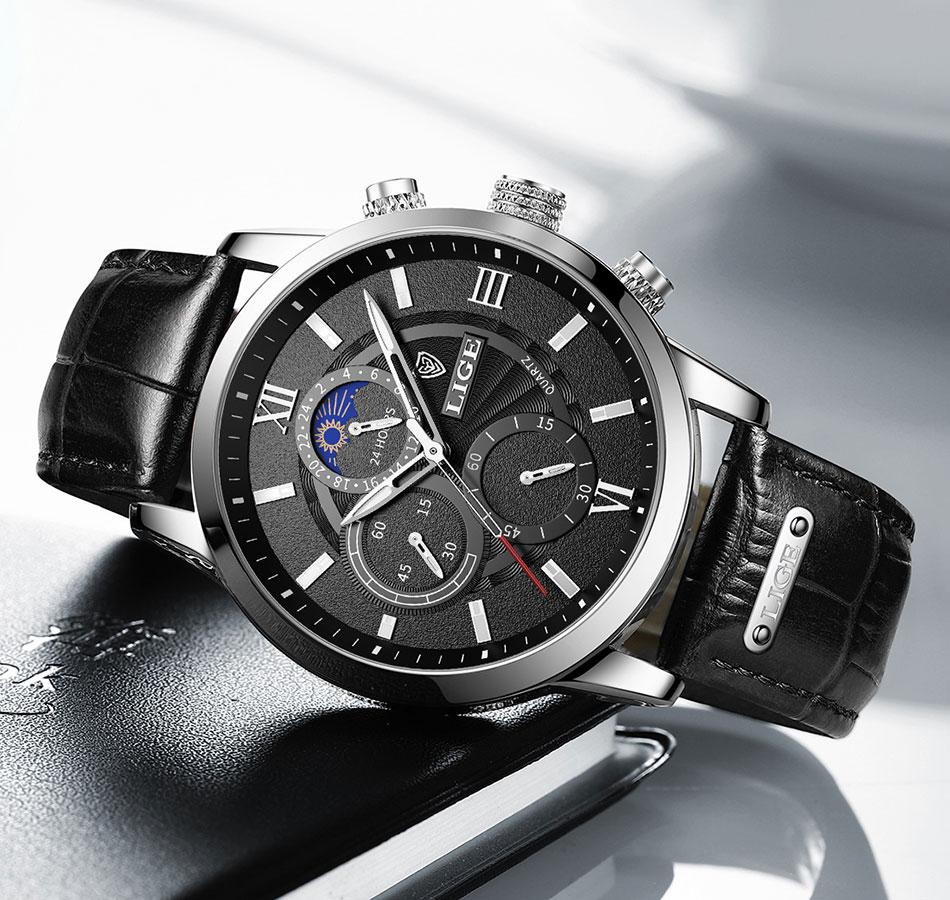 Klassische Lederarmband Uhr