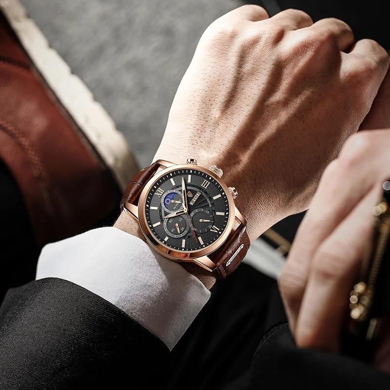 Klassische Lederarmband Uhr