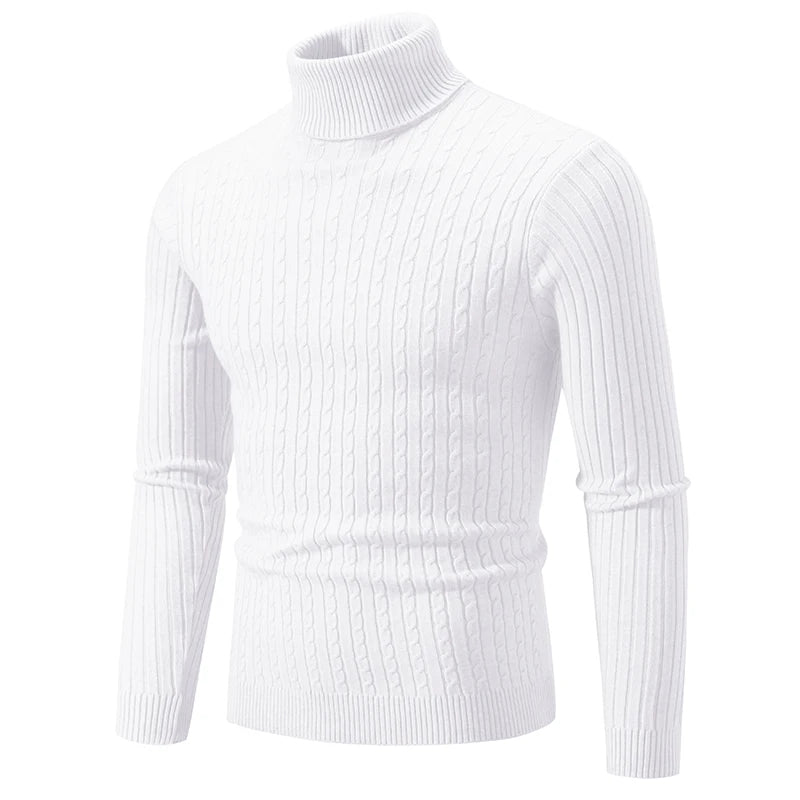 Jacob™ | Turtle Neck Ribbed Muscle Fit Sweater