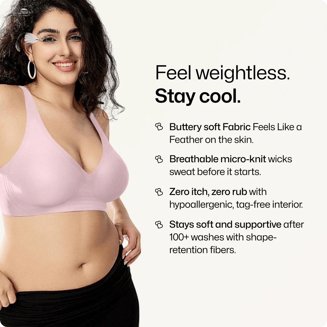Wireless Deep V Seamless Every Day Bra