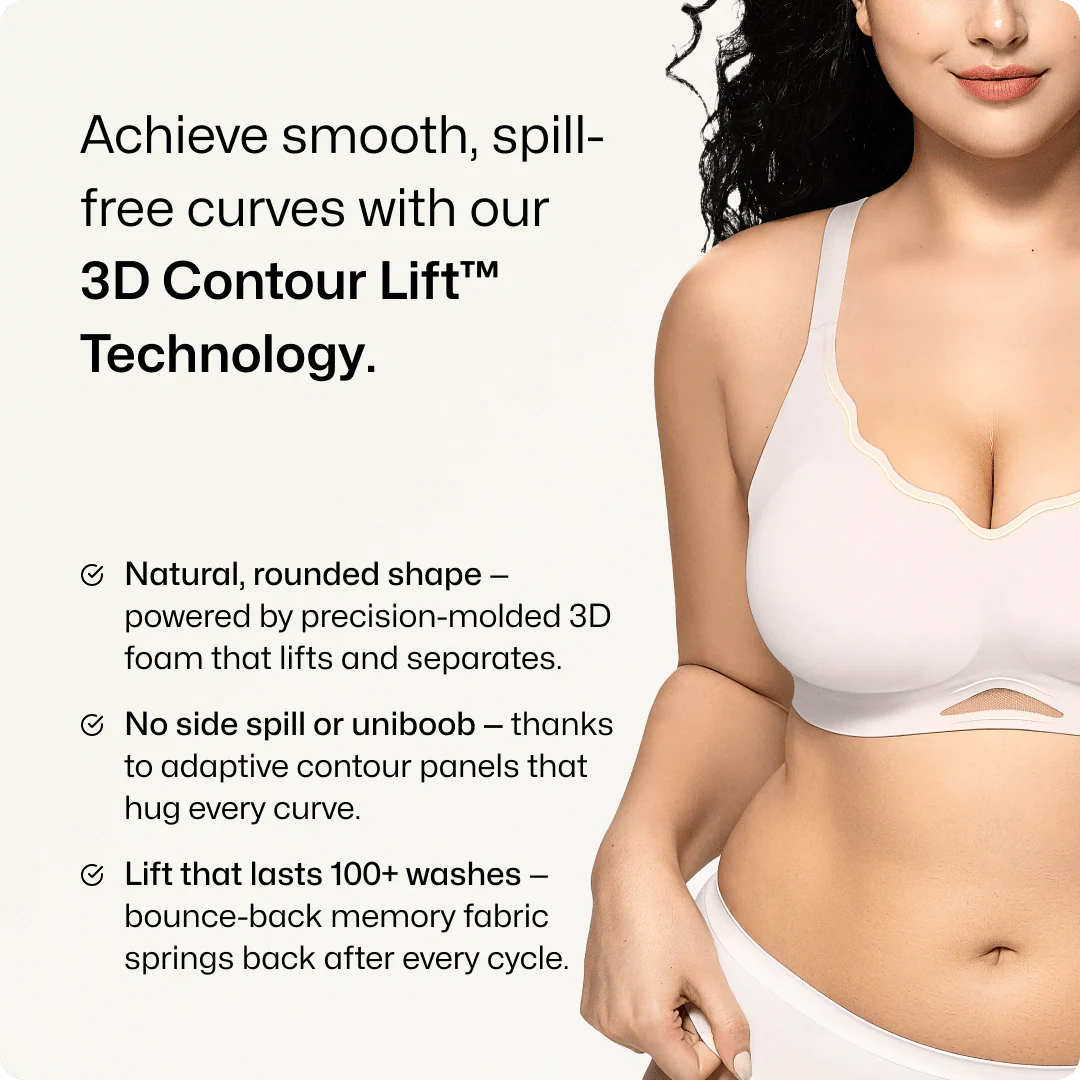 Wireless Scalloped V-Neck Mesh Push Up Bra