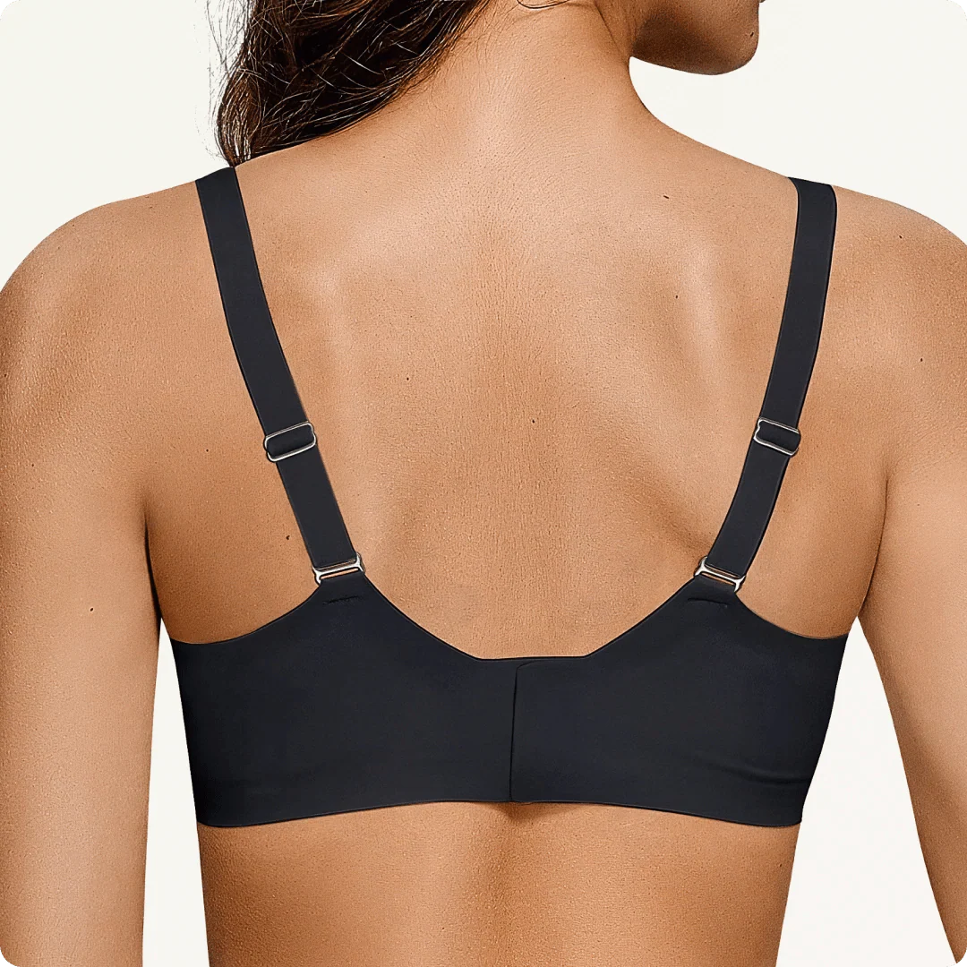 Wireless Scalloped V-Neck Mesh Push Up Bra