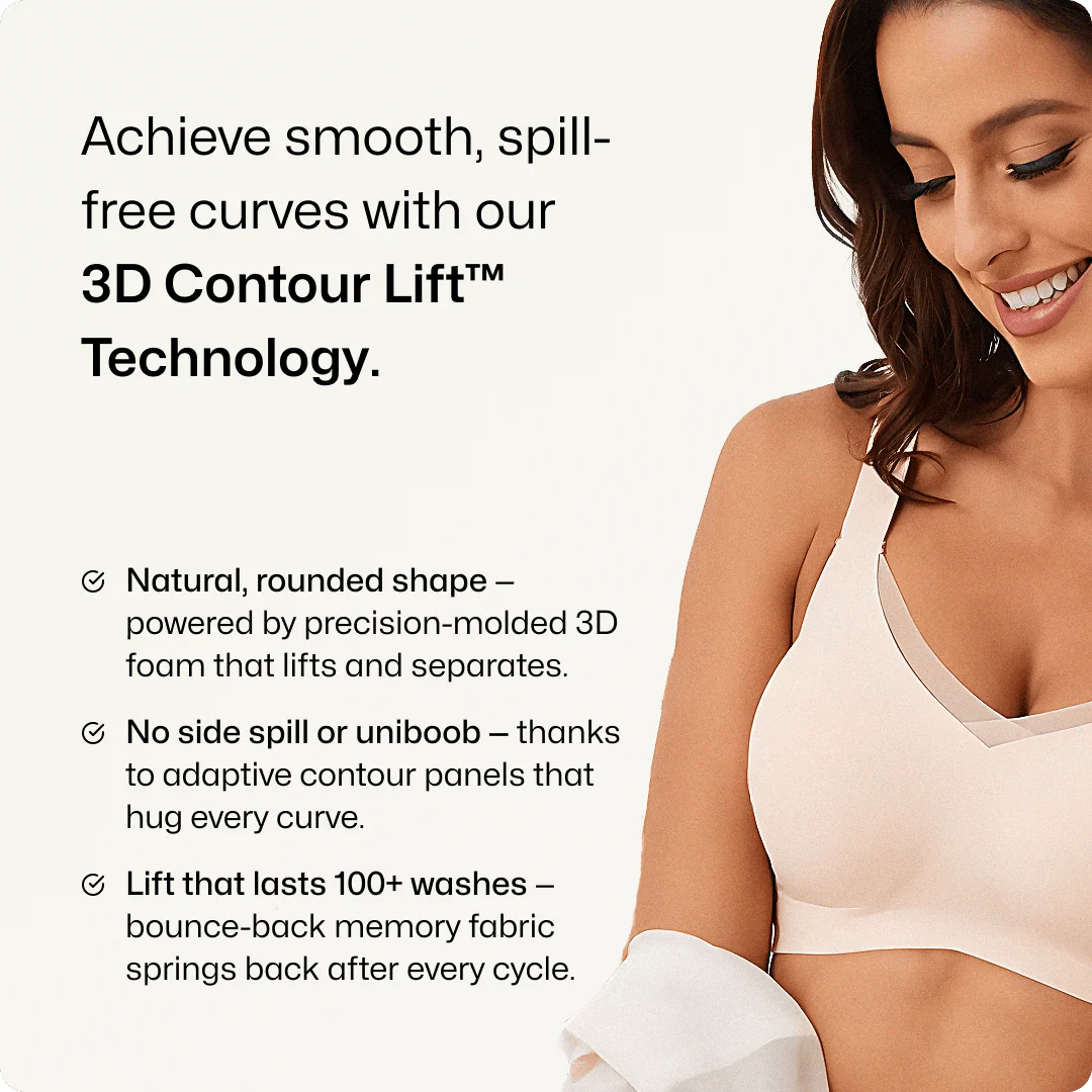 Wireless V-Neck Crossover Mesh Support Bra