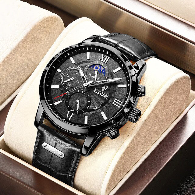 Klassische Lederarmband Uhr