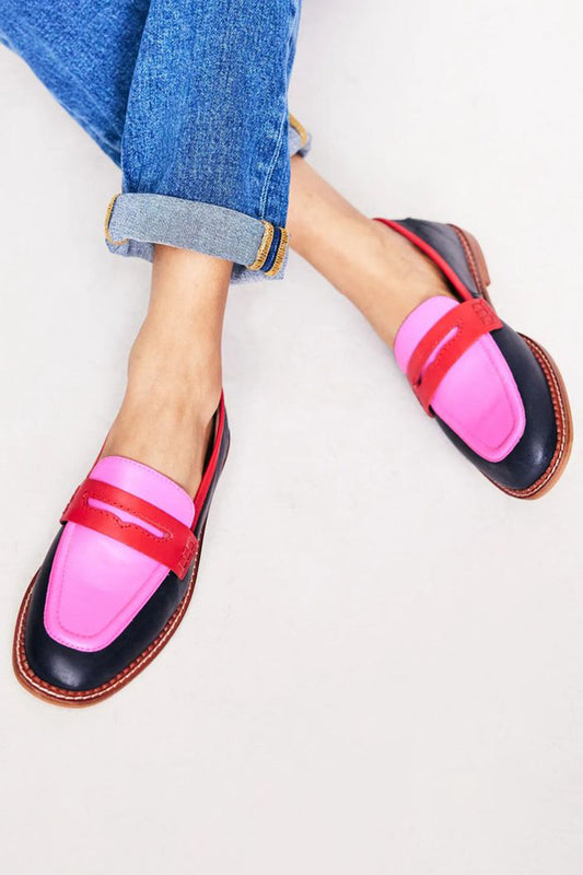Faius™ | Black Loafers with Vibrant Accents
