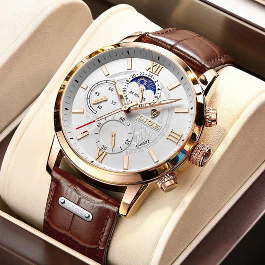 Klassische Lederarmband Uhr