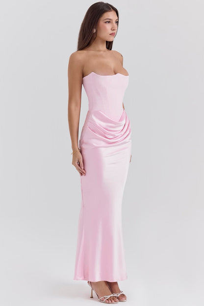 LYRA | DRAPED SATIN GOWN