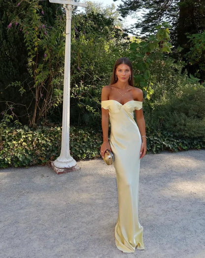 Elara | Satin Backless Maxi Dress
