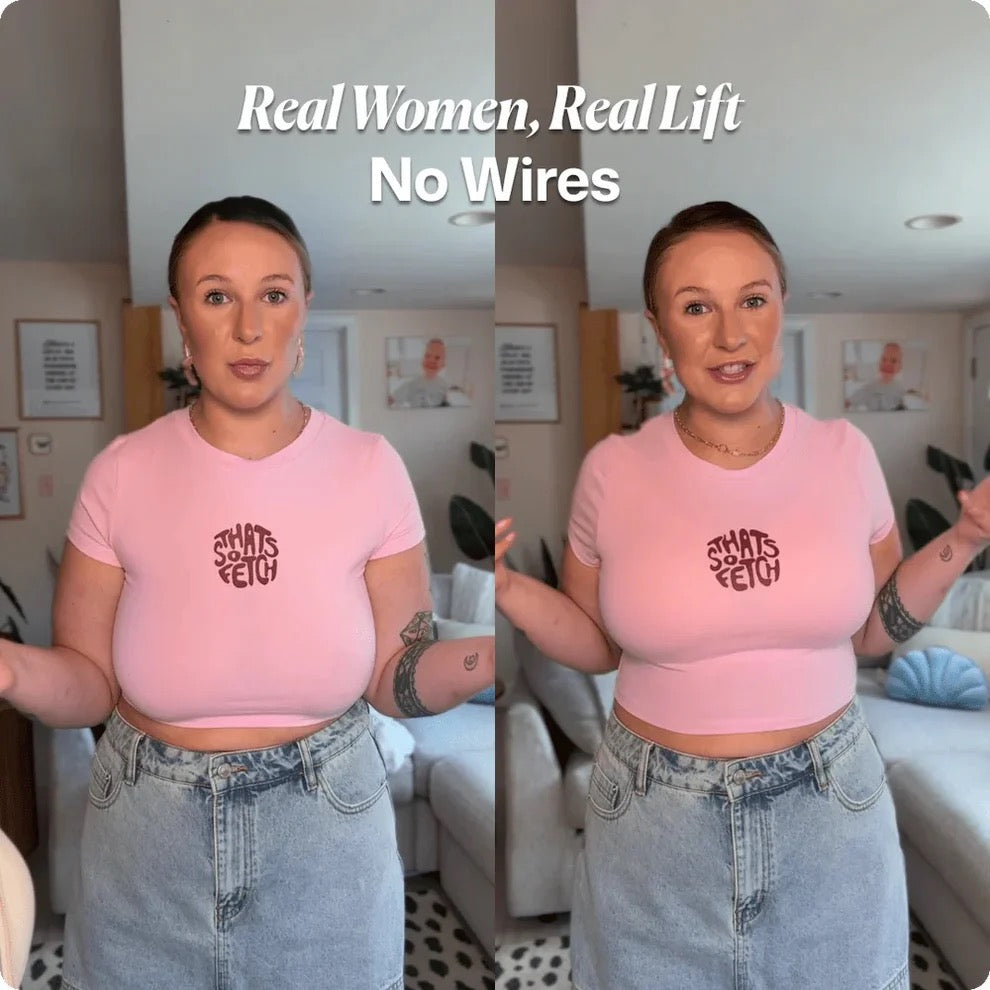 Wireless V-Neck Crossover Mesh Support Bra