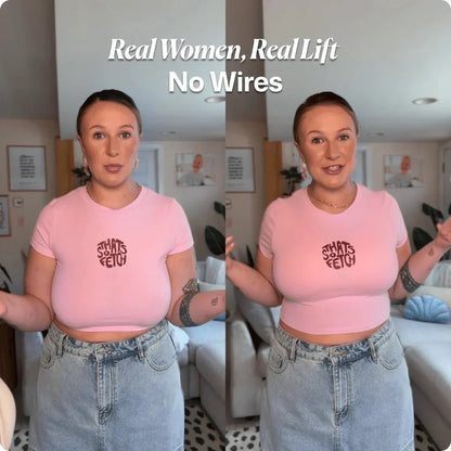 Wireless V-Neck Crossover Mesh Support Bra