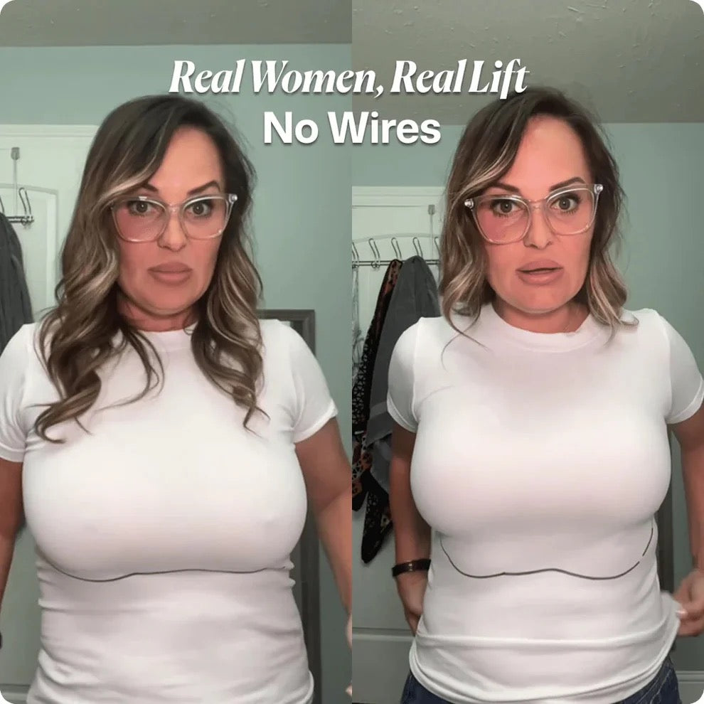 Wireless V-Neck Crossover Mesh Support Bra