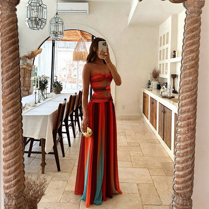 Aurora Strapless Maxi Dress