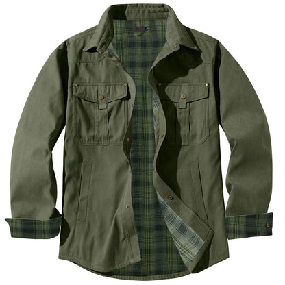 Daedalus™ | Solid Color Retro Style Flannel Jacket